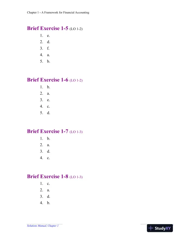 Solution Manual for Financial Accounting, 5th Edition - Page 8 preview image