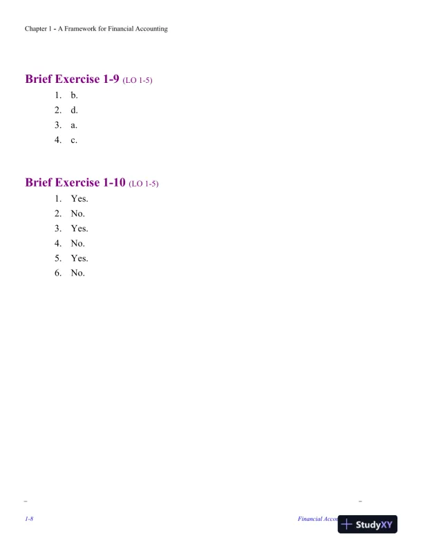 Solution Manual for Financial Accounting, 5th Edition - Page 9 preview image