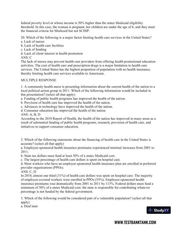 Health Promotion Throughout the Life Span 9th Edition Test Bank - Page 19 preview image