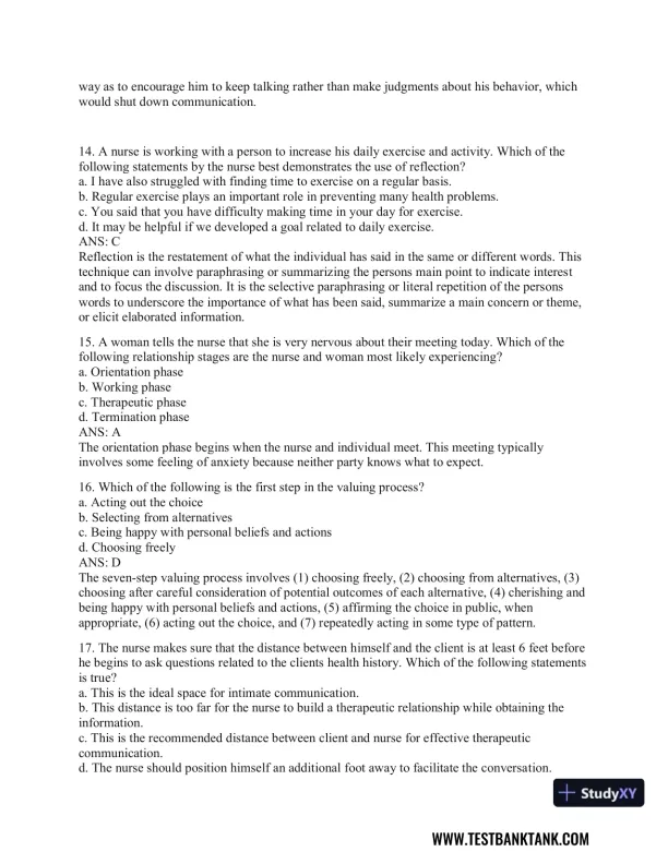 Health Promotion Throughout the Life Span 9th Edition Test Bank - Page 24 preview image