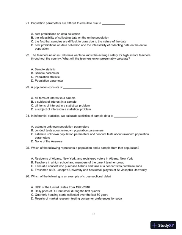 Essentials of Business Statistics: Communicating With Numbers 1st Edition Test Bank - Page 4 preview image