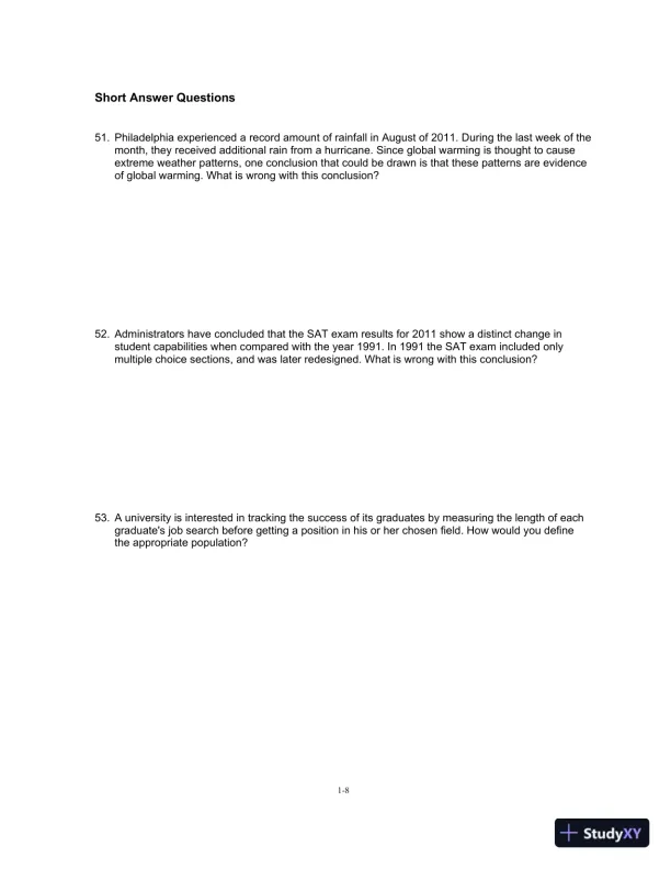 Essentials of Business Statistics: Communicating With Numbers 1st Edition Test Bank - Page 9 preview image
