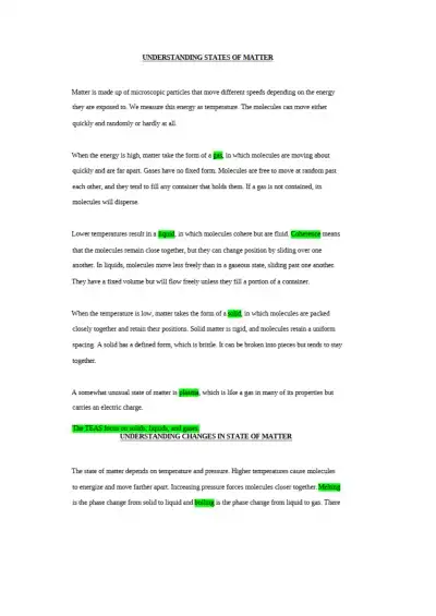 TEAS 7 Chemistry Review  - Page 2 preview image