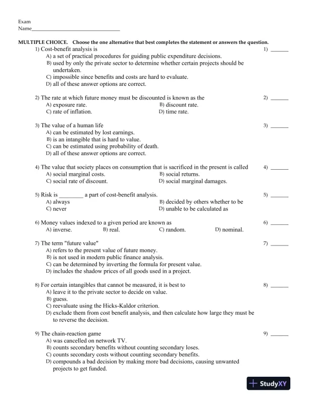 Public Finance in Canada 5th Edition Test Bank - Page 11 preview image