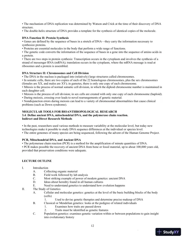 Class Notes for Exploring Biological Anthropology: The Essentials, 4th Edition - Page 15 preview image