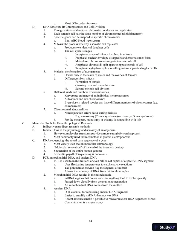 Class Notes for Exploring Biological Anthropology: The Essentials, 4th Edition - Page 17 preview image
