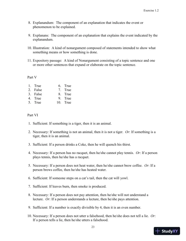 A Concise Introduction to Logic, 11th Edition Solution Manual - Page 10 preview image