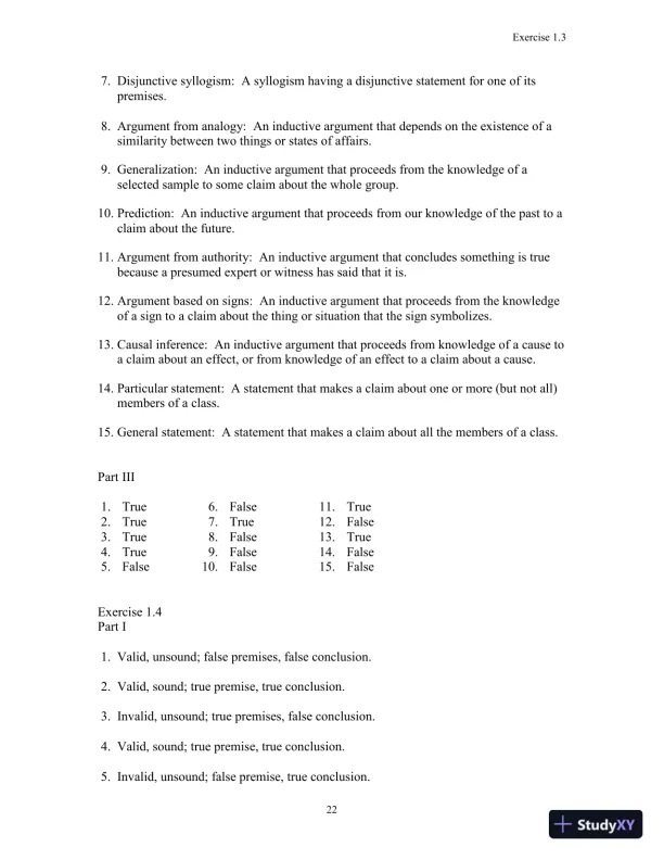 A Concise Introduction to Logic, 11th Edition Solution Manual - Page 13 preview image