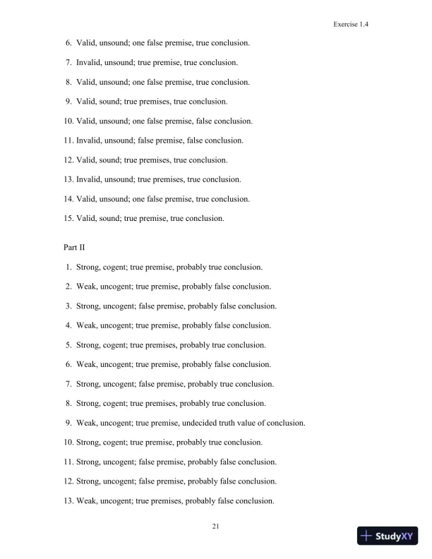 A Concise Introduction to Logic, 11th Edition Solution Manual - Page 14 preview image