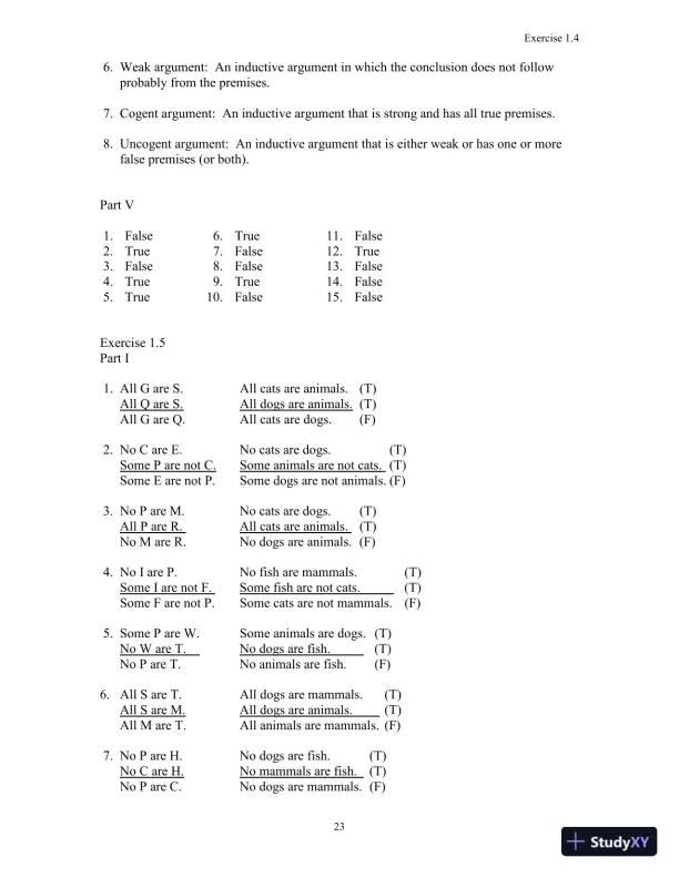 A Concise Introduction to Logic, 11th Edition Solution Manual - Page 16 preview image