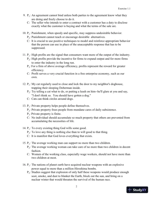 A Concise Introduction to Logic, 11th Edition Solution Manual - Page 3 preview image
