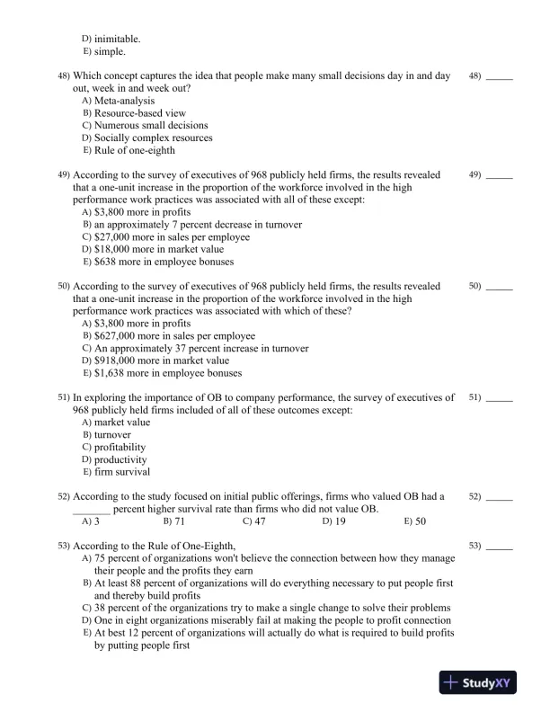 Organizational Behavior: Improving Performance and Commitment in the Workplace 3rd Canadian Edition Test Bank - Page 11 preview image