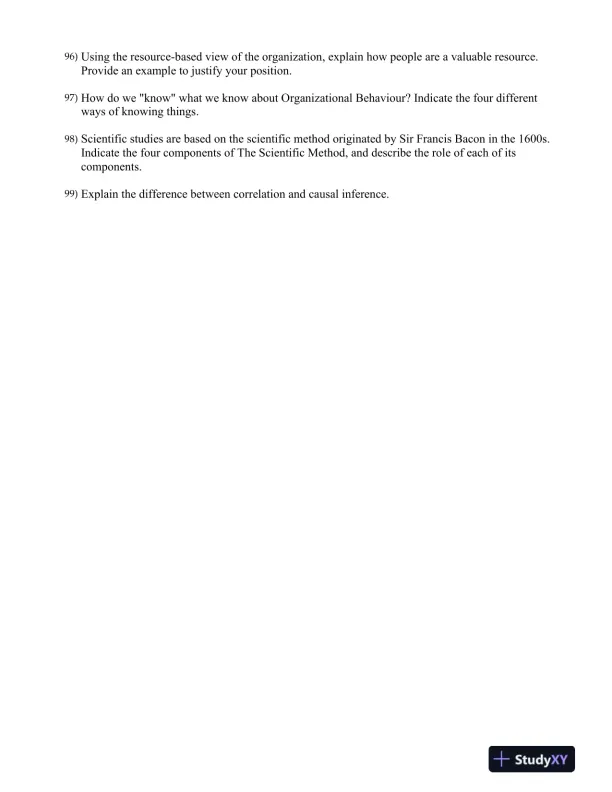 Organizational Behavior: Improving Performance and Commitment in the Workplace 3rd Canadian Edition Test Bank - Page 15 preview image