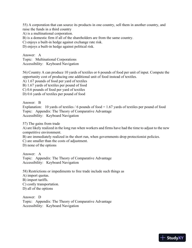 International Financial Management (The Mcgraw-hill/Irwin Series in Finance, Insurance, and Real Estate) 8th Edition Test Bank - Page 16 preview image