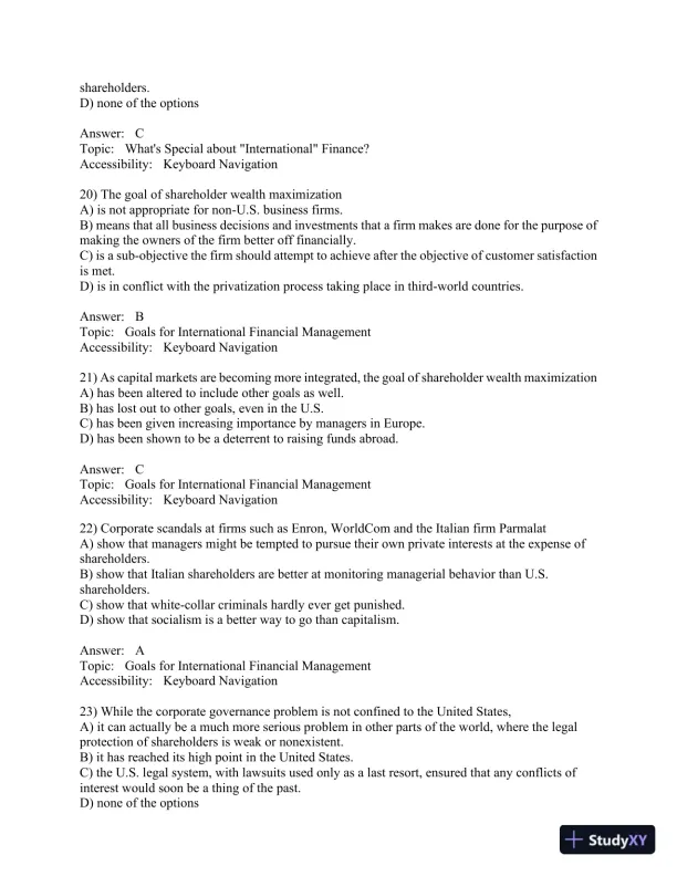 International Financial Management (The Mcgraw-hill/Irwin Series in Finance, Insurance, and Real Estate) 8th Edition Test Bank - Page 7 preview image