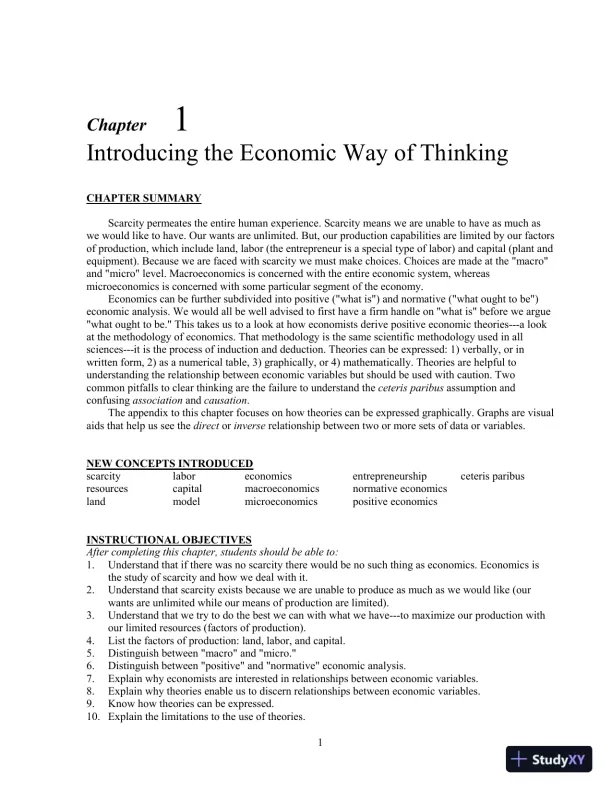 Economics for Today, 8th Edition Solution Manual - Page 1 preview image