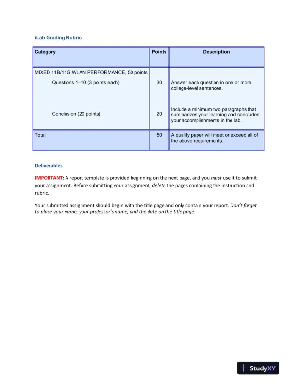 NETW360: Wireless Technologies and Services Week 3 iLab Report DeVry University - Page 1 preview image