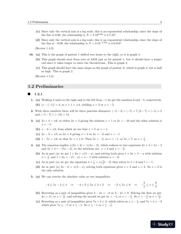 Test Bank for Calculus For Biology and Medicine , 4th Edition - Page 10 preview image