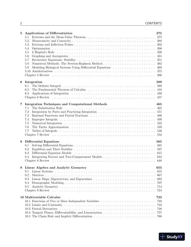 Test Bank for Calculus For Biology and Medicine , 4th Edition - Page 4 preview image