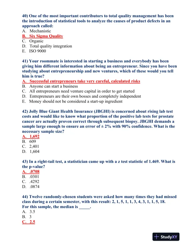 BUS 475 Final Exam - Page 9 preview image