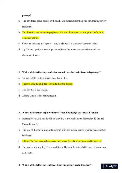 TEAS 7 Reading Practice Exam with Answers (26 Solved Questions) - Page 3 preview image