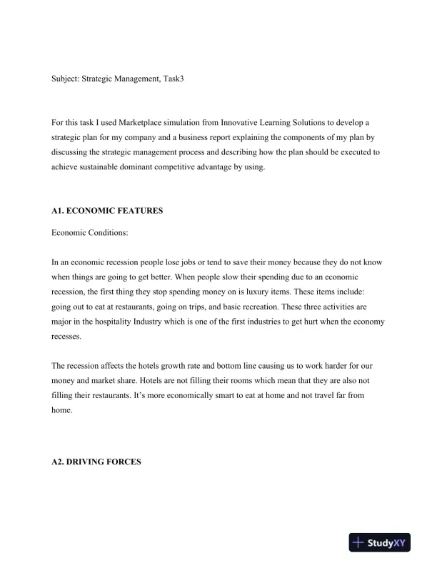 Strategic Management, Task3 - Page 3 preview image