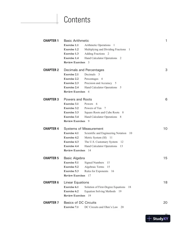 Solution Manual for Mathematics for Electricity and Electronics, 4th Edition - Page 3 preview image
