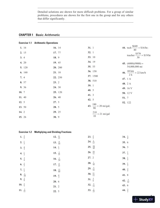 Solution Manual for Mathematics for Electricity and Electronics, 4th Edition - Page 7 preview image