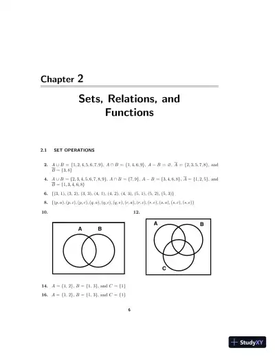 Solution Manual for Discrete Mathematics (Classic Version), 5th Edition - Page 12 preview image