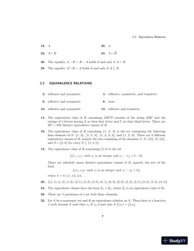 Solution Manual for Discrete Mathematics (Classic Version), 5th Edition - Page 13 preview image