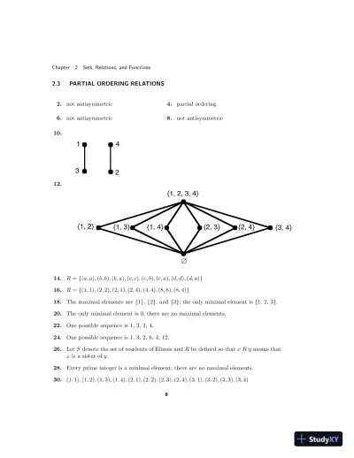 Solution Manual for Discrete Mathematics (Classic Version), 5th Edition - Page 14 preview image