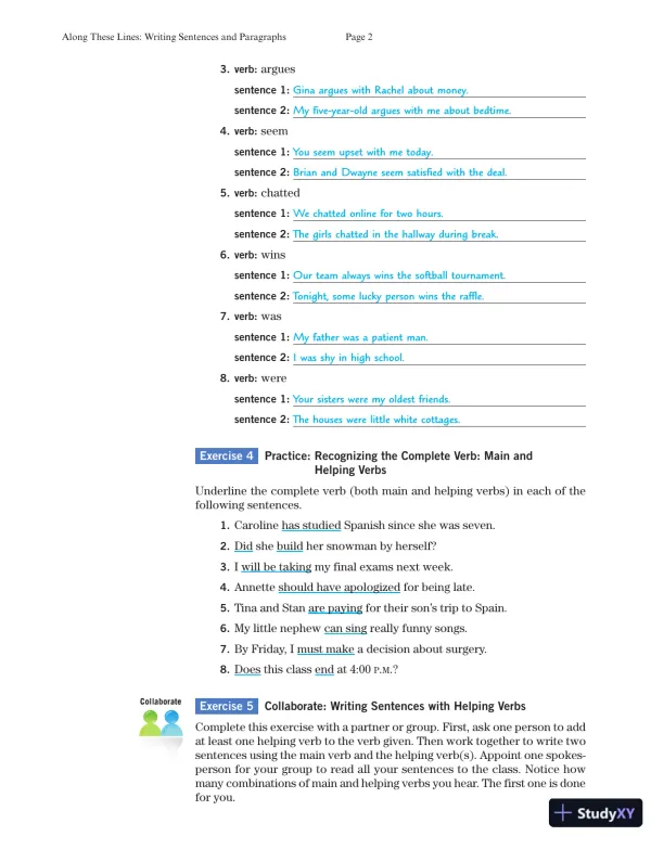Solution Manual for Along These Lines: Writing Paragraphs and Essays with Writing from Reading Strategies, MLA Update, 7th Edition - Page 4 preview image