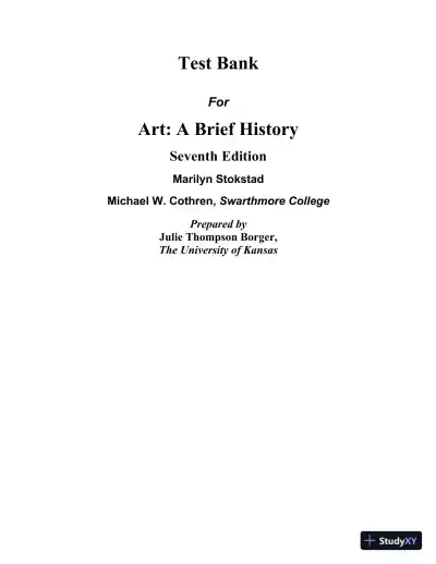Test Bank for Revel for Art: A Brief History, 7th Edition - Page 1 preview image