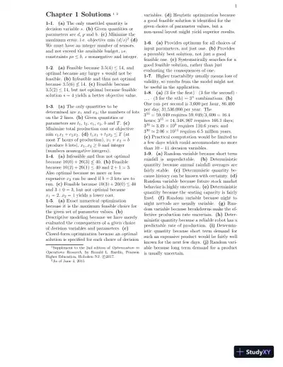 Solution Manual for Optimization in Operations Research, 2nd Edition - Page 1 preview image