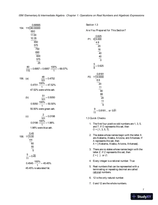 Solution Manual for Elementary and Intermediate Algebra, 4th Edition - Page 10 preview image