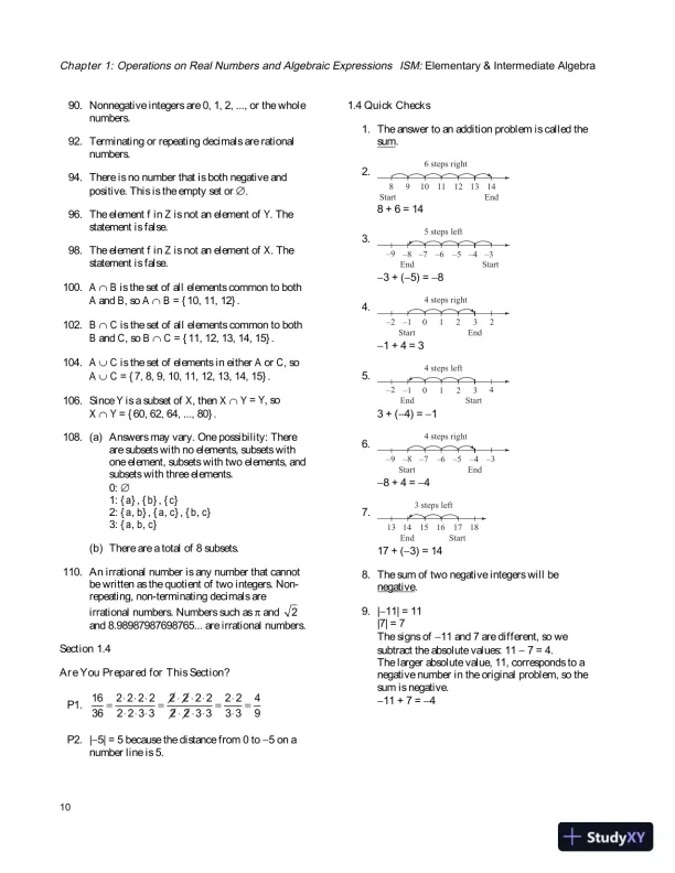 Solution Manual for Elementary and Intermediate Algebra, 4th Edition - Page 13 preview image