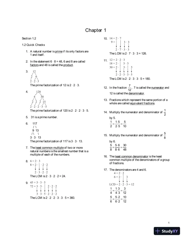 Solution Manual for Elementary and Intermediate Algebra, 4th Edition - Page 4 preview image