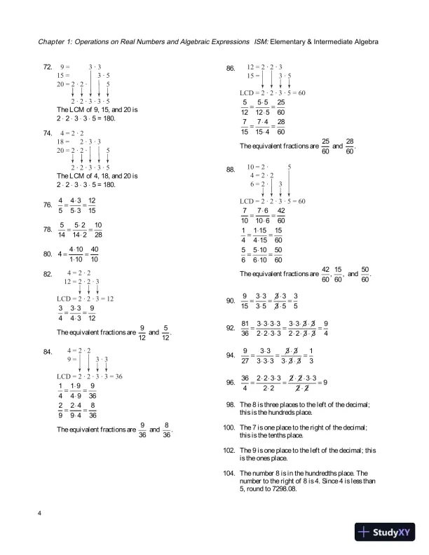 Solution Manual for Elementary and Intermediate Algebra, 4th Edition - Page 7 preview image