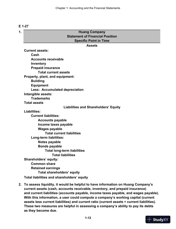 Cornerstones Of Financial Accounting, First Canadian Edition Solution Manual - Page 13 preview image