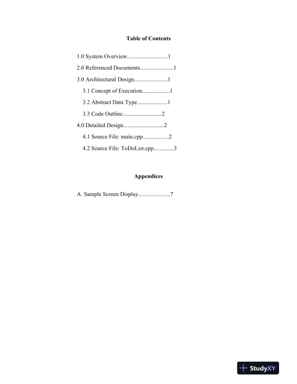 Software Design Document for Secret Simulation - Page 4 preview image