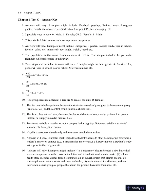 Solution Manual for Essential Statistics, 2nd Edition - Page 19 preview image