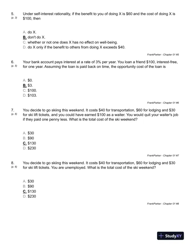 Microeconomics and Behaviour 5th Edition Test Bank - Page 13 preview image