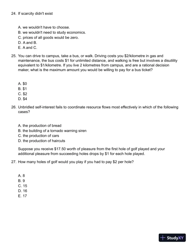 Microeconomics and Behaviour 5th Edition Test Bank - Page 7 preview image