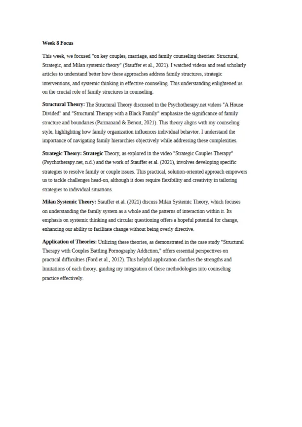 COUN 6726 WK8 Discussion - Page 1 preview image