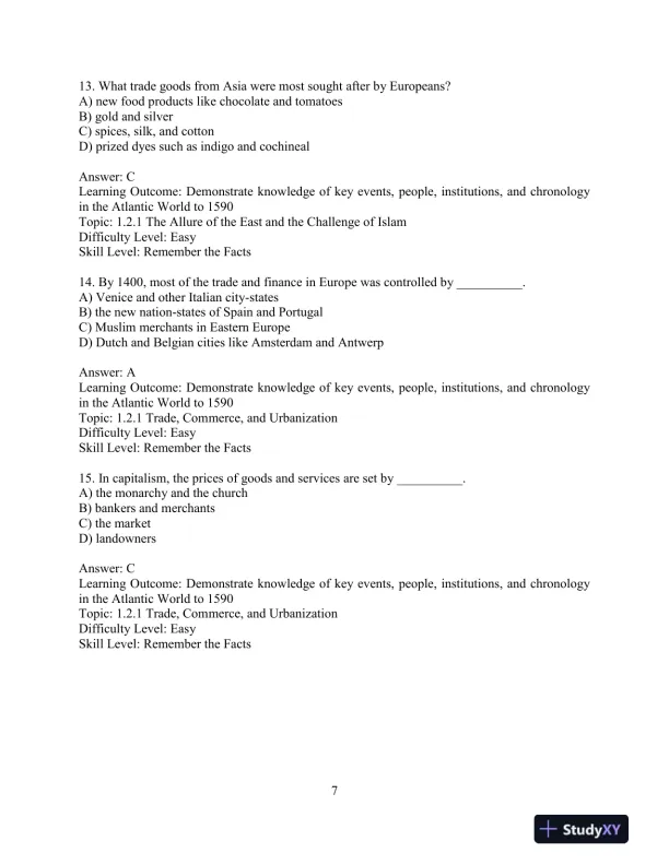 Test Bank for Visions of America: A History of the United States, Volume 1, 3rd Edition - Page 10 preview image