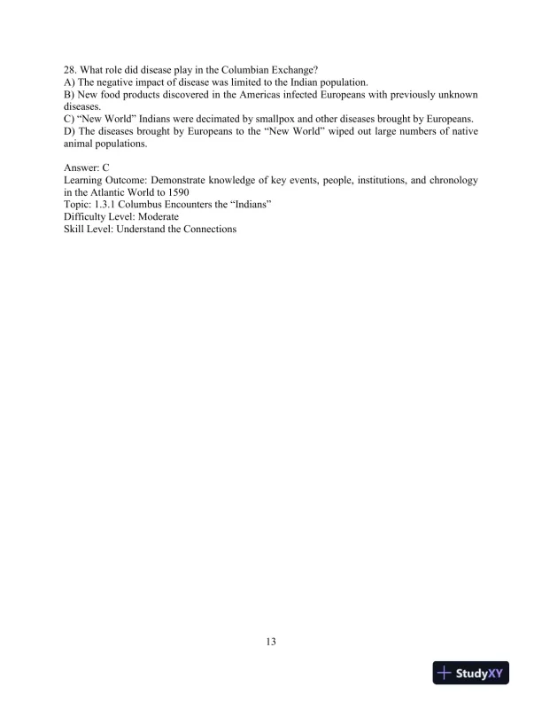 Test Bank for Visions of America: A History of the United States, Volume 1, 3rd Edition - Page 16 preview image