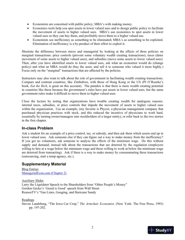 Managerial Economics, 3rd Edition Class Notes - Page 7 preview image