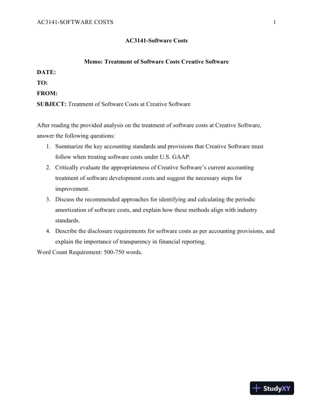 AC3141-Software Costs - Page 1 preview image