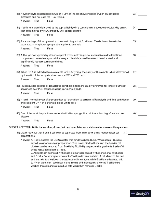 Clinical Laboratory Immunology, 1st Edition Test Bank - Page 22 preview image