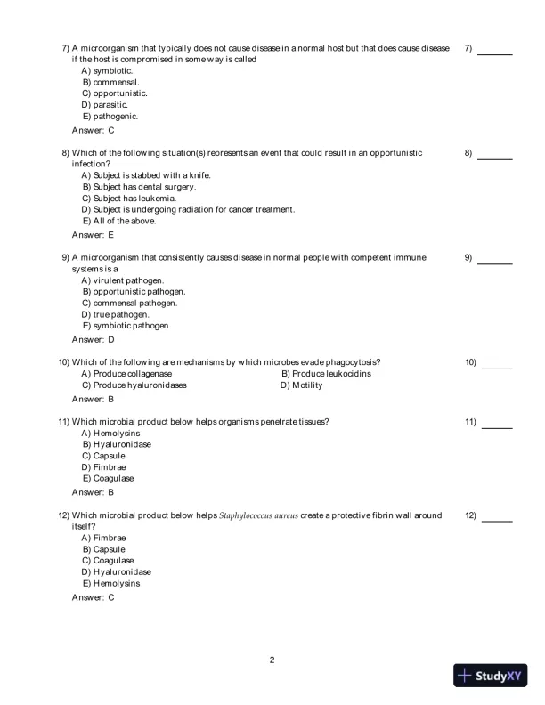 Clinical Laboratory Immunology, 1st Edition Test Bank - Page 3 preview image